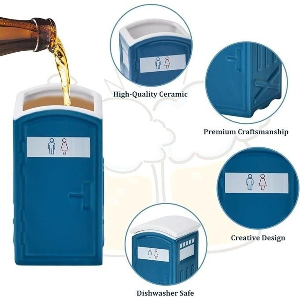 Party Gift 2PCS Porta Potty Shot Glass Set- Funny Gift For That Funny Someone